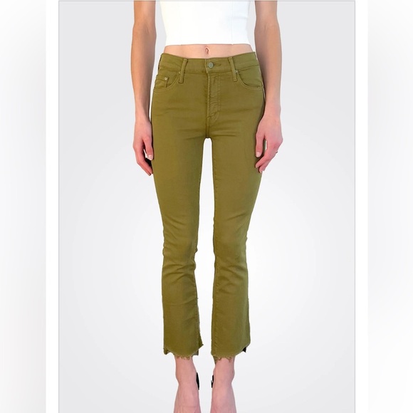 MOTHER The Insider Crop Step Fray Play Date- Fir Green - 27 - Picture 2 of 16